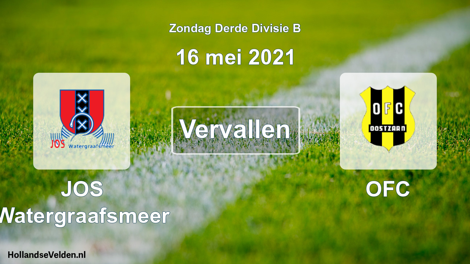 Scheduled Match: JOS Watergraafsmeer - OFC (16 May 2021)