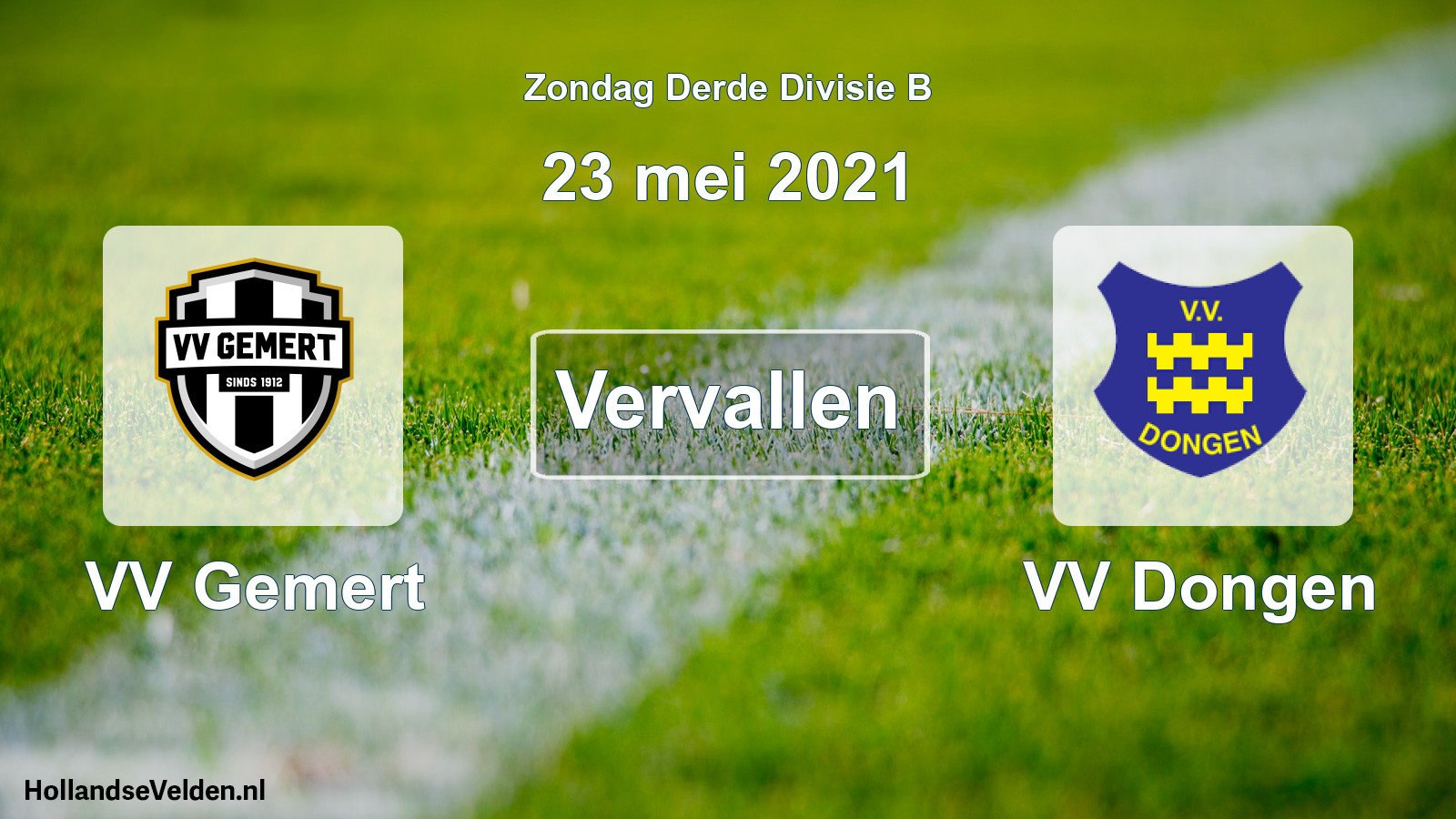 Scheduled Match: VV Gemert - VV Dongen (23 May 2021)