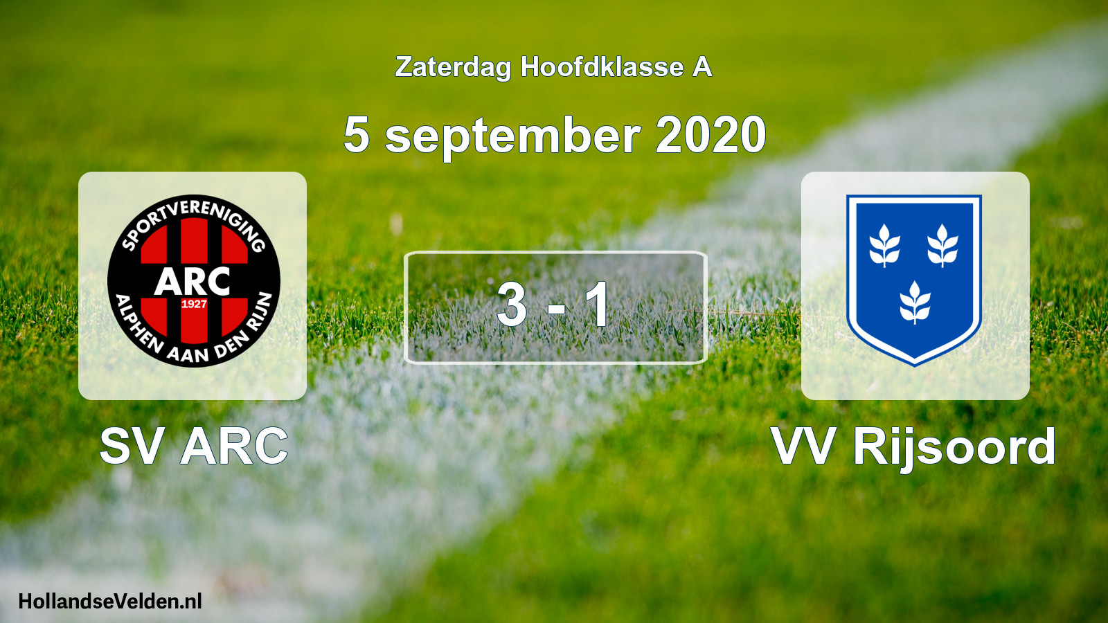 Total number of matches played: SV ARC - VV Rijsoord 3 - 1 (5 September 2020)