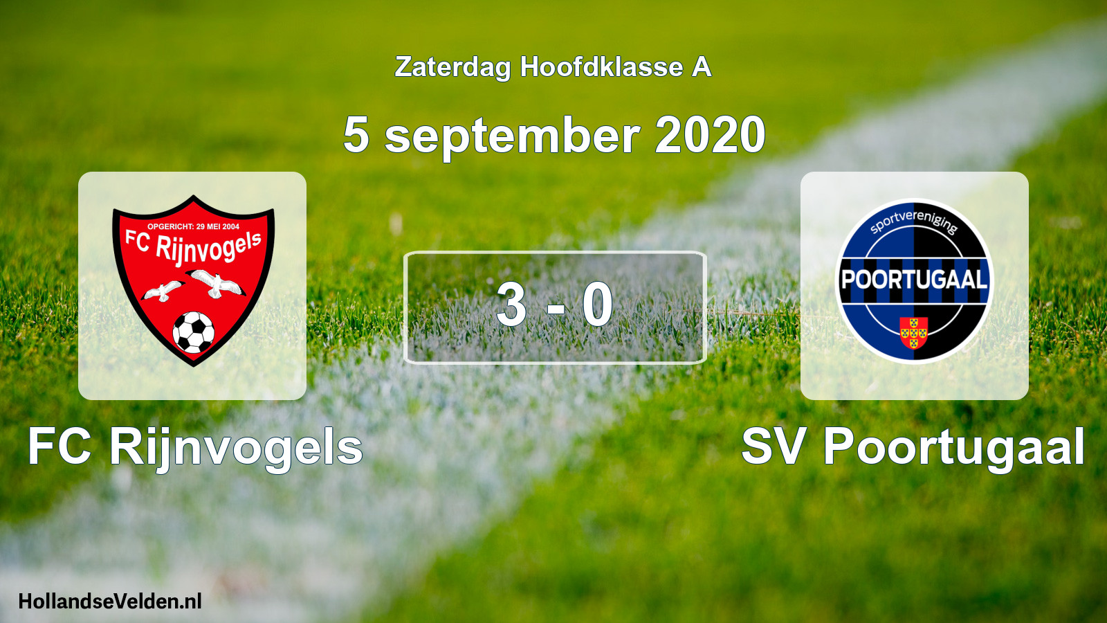 Total number of matches played: FC Rijnvogels - SV Poortugaal 3 - 0 (5 September 2020)