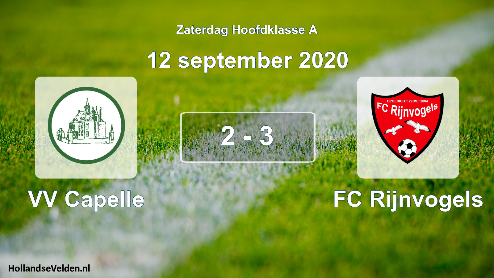 Total number of matches played: VV Capelle - FC Rijnvogels 2 - 3 (12 September 2020)