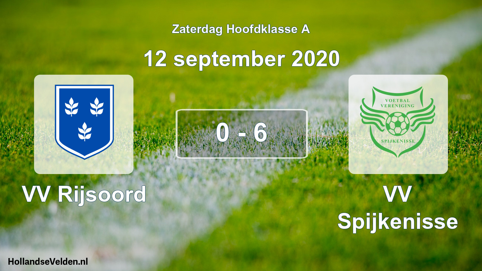Total number of matches played: VV Rijsoord - VV Spijkenisse 0 - 6 (12 September 2020)