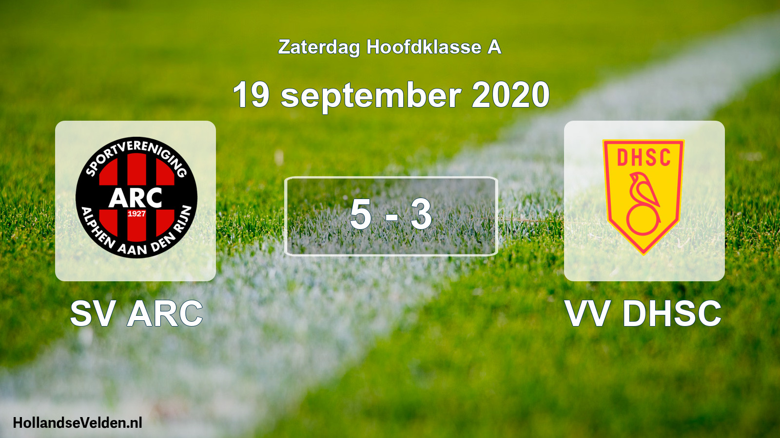 Total number of matches played: SV ARC - VV DHSC 5 - 3 (19 September 2020)