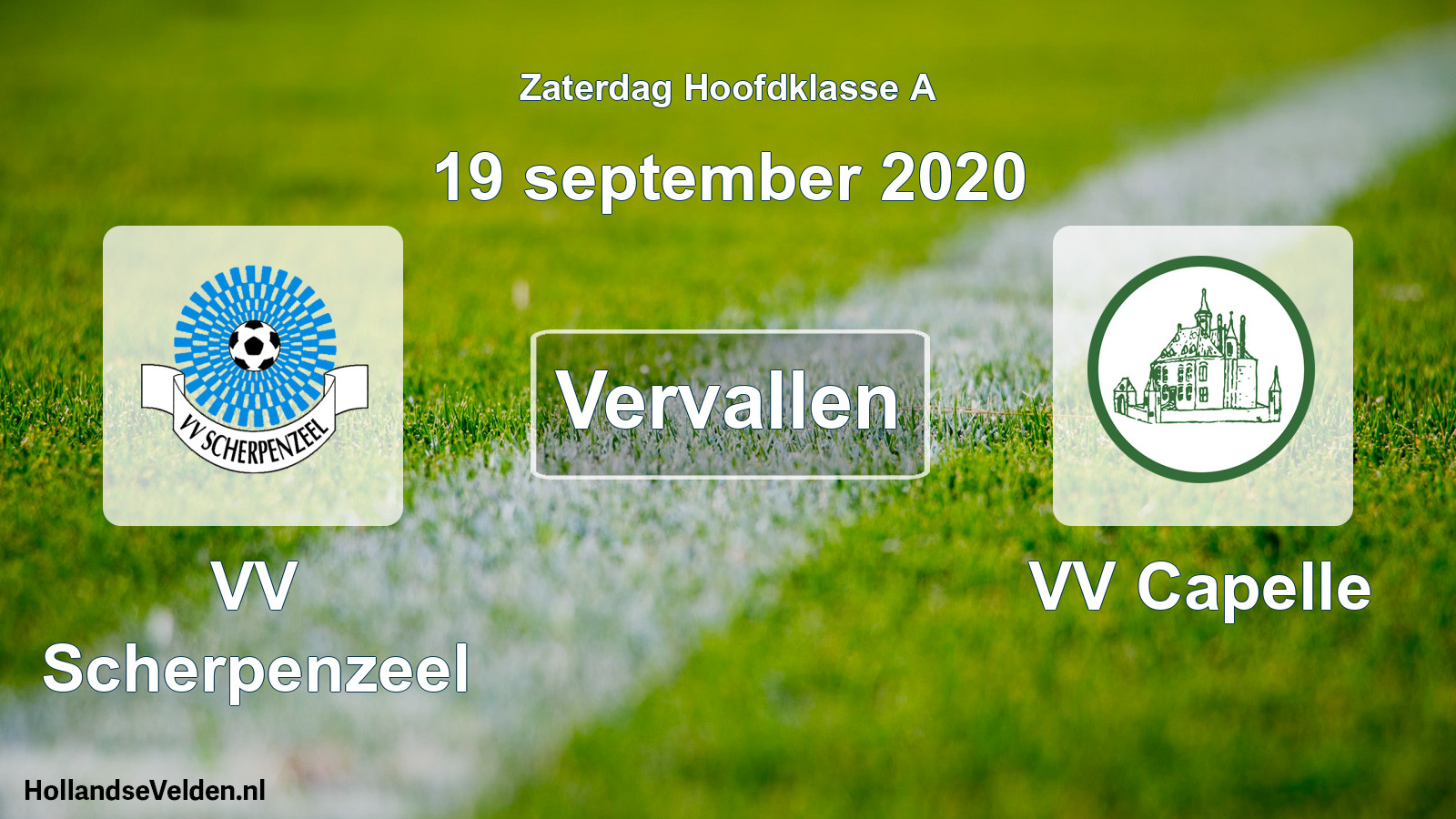 Scheduled Match: VV Scherpenzeel - VV Capelle (19 September 2020)