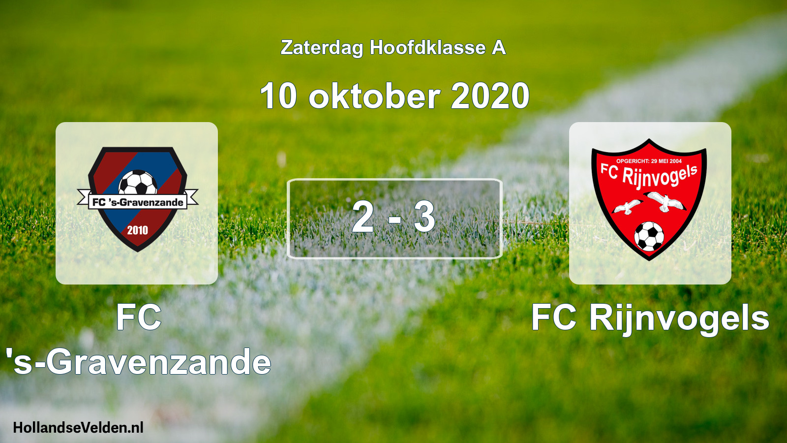 Total number of matches played: FC 's-Gravenzande - FC Rijnvogels 2 - 3 (10 October 2020)