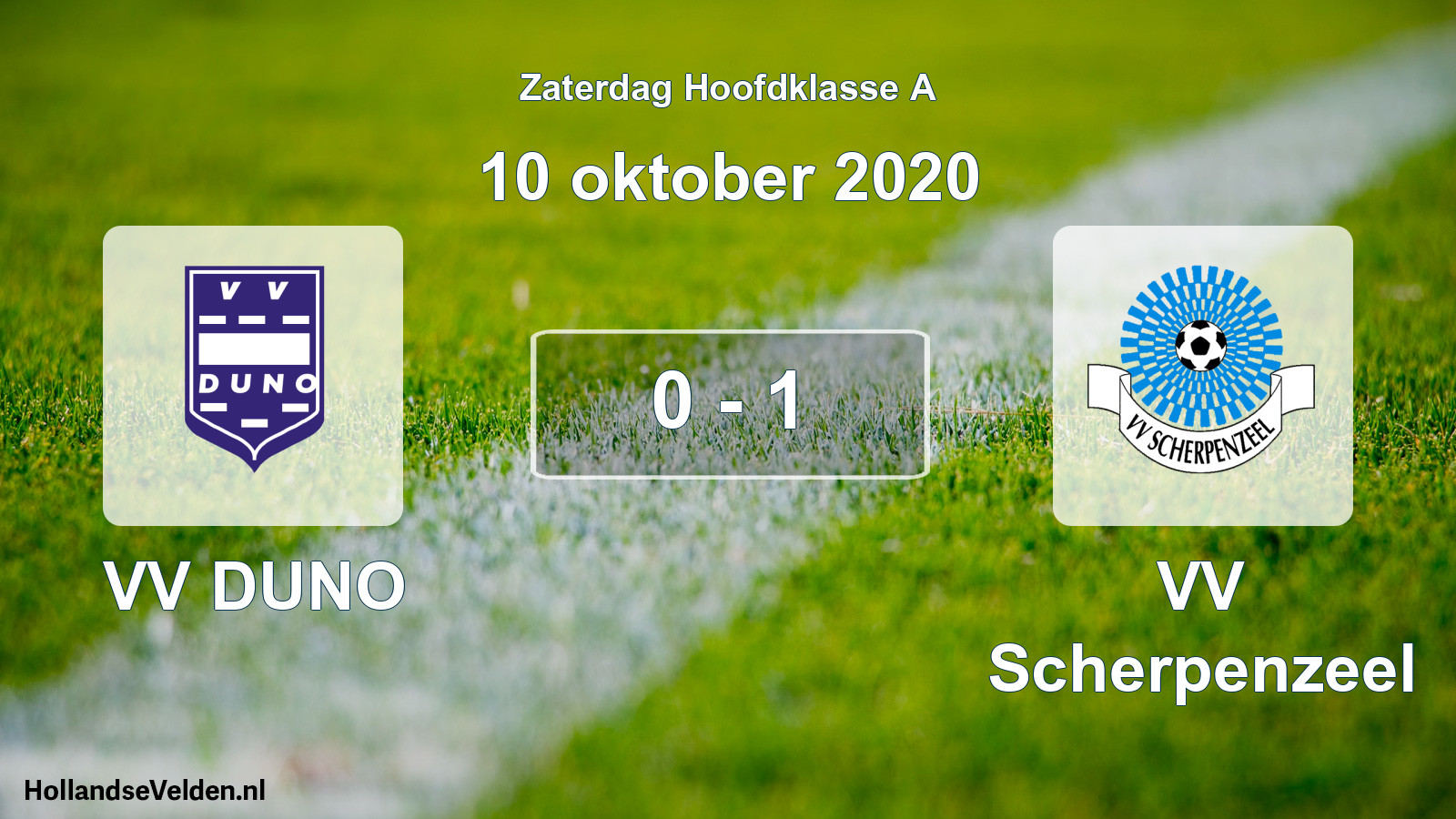 Total number of matches played: VV DUNO - VV Scherpenzeel 0 - 1 (10 October 2020)