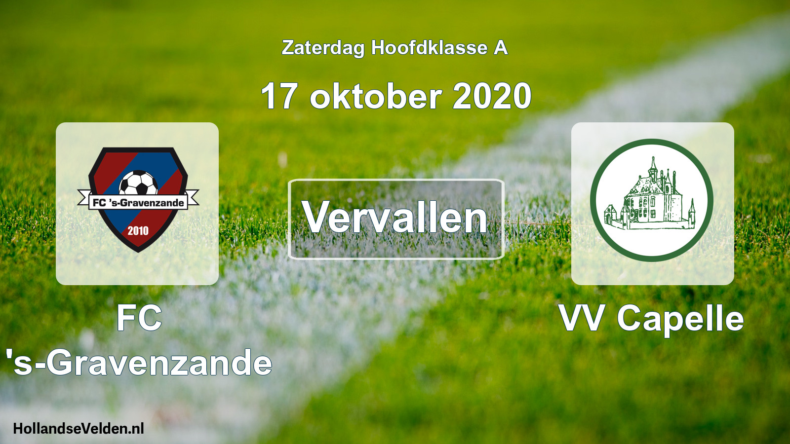 Scheduled Match: FC 's-Gravenzande - VV Capelle (17 October 2020)