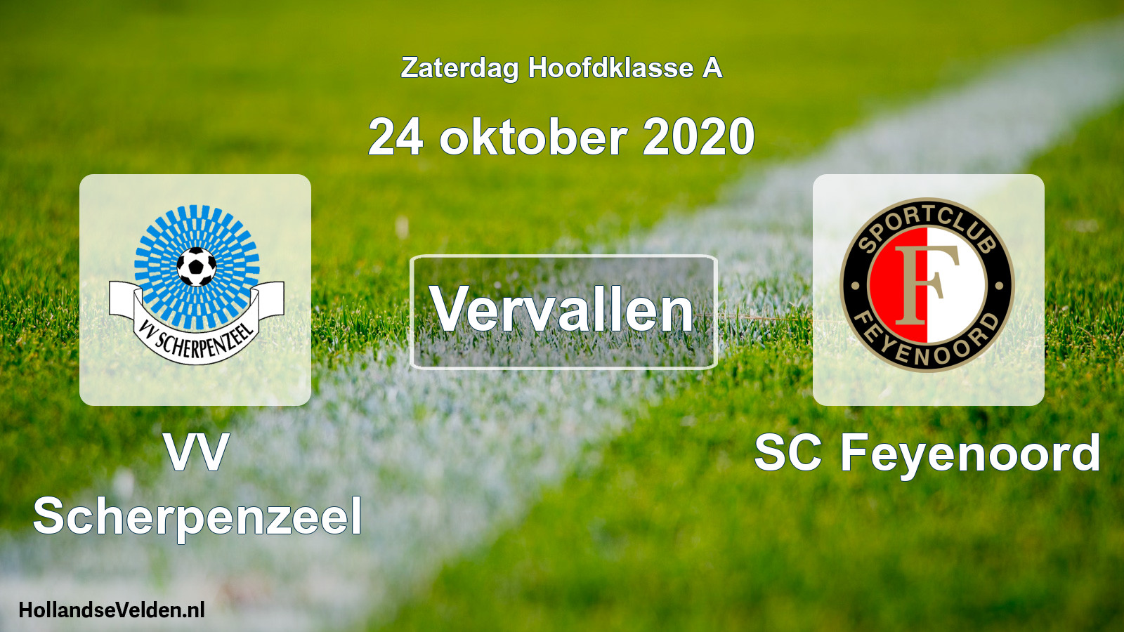 Scheduled Match: VV Scherpenzeel - SC Feyenoord (24 October 2020)