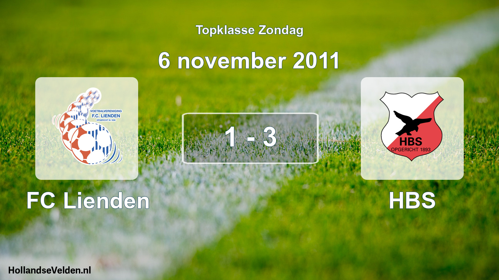 Total number of matches played: FC Lienden - HBS 1 - 3 (6 November 2011)