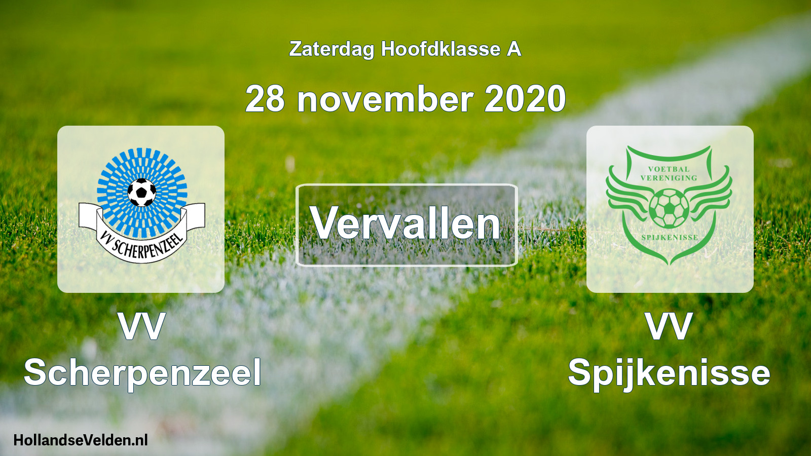 Scheduled Match: VV Scherpenzeel - VV Spijkenisse (28 November 2020)