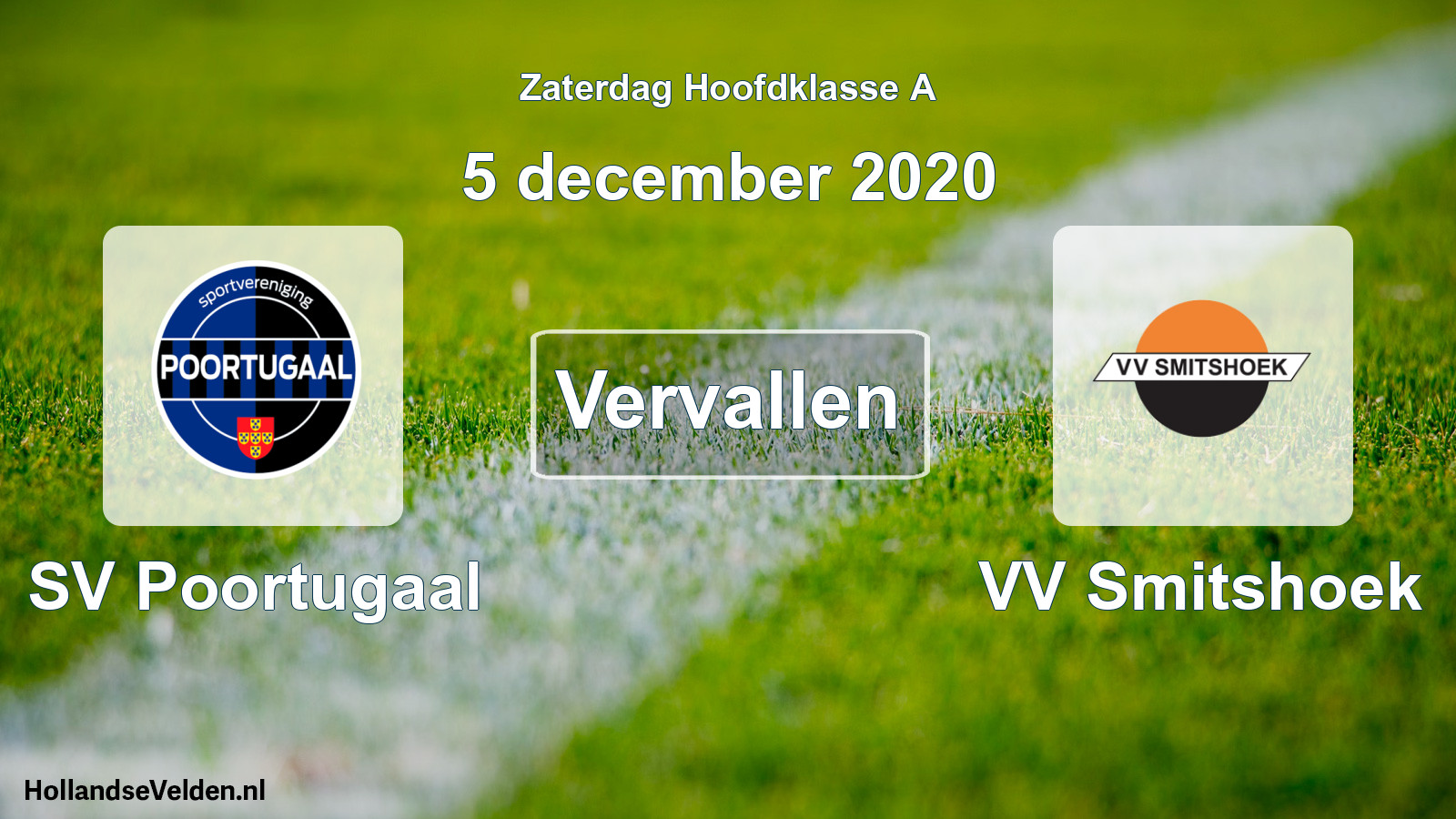 Scheduled Match: SV Poortugaal - VV Smitshoek (5 December 2020)
