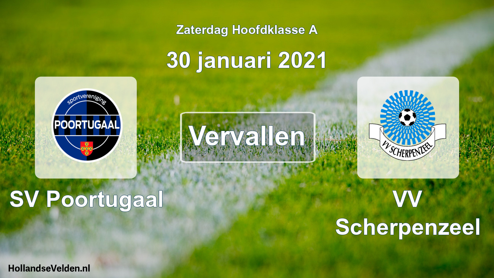 Scheduled Match: SV Poortugaal - VV Scherpenzeel (30 January 2021)