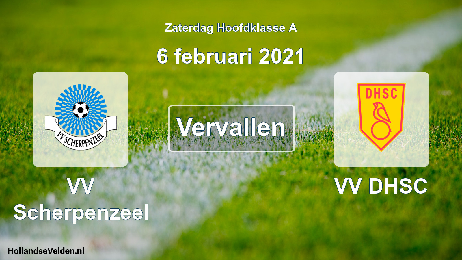 Scheduled Match: VV Scherpenzeel - VV DHSC (6 February 2021)