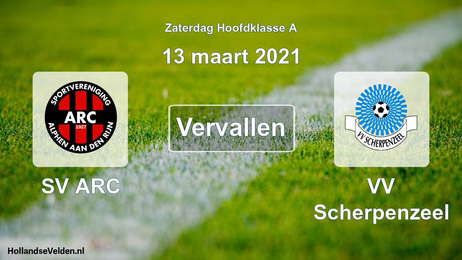Scheduled Match: SV ARC - VV Scherpenzeel (13 March 2021)