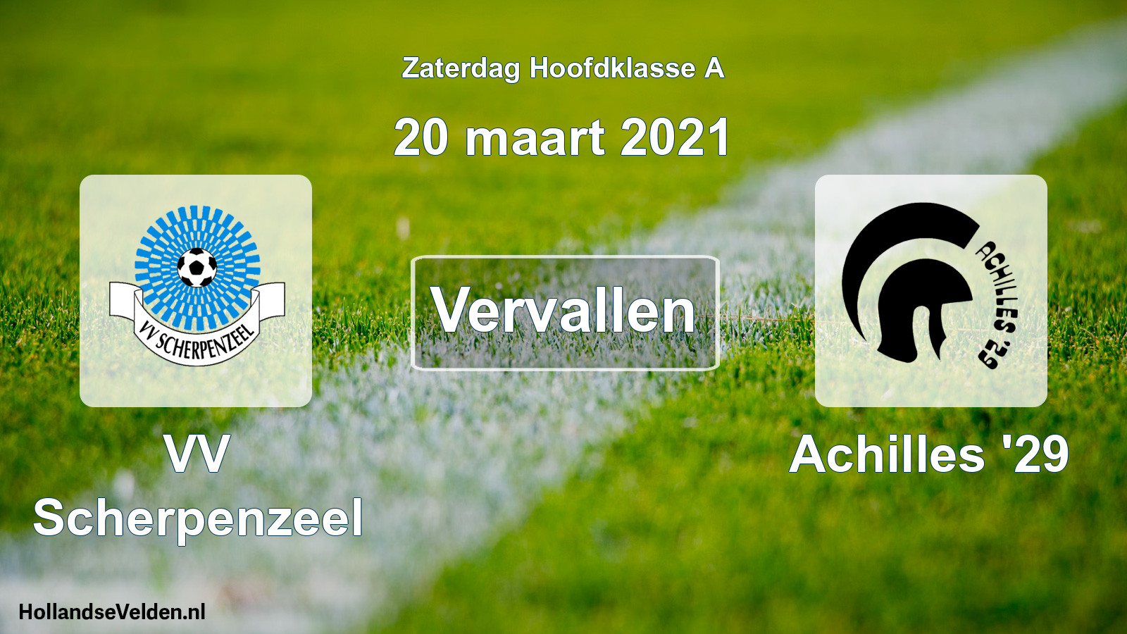 Scheduled Match: VV Scherpenzeel - Achilles '29 (20 March 2021)