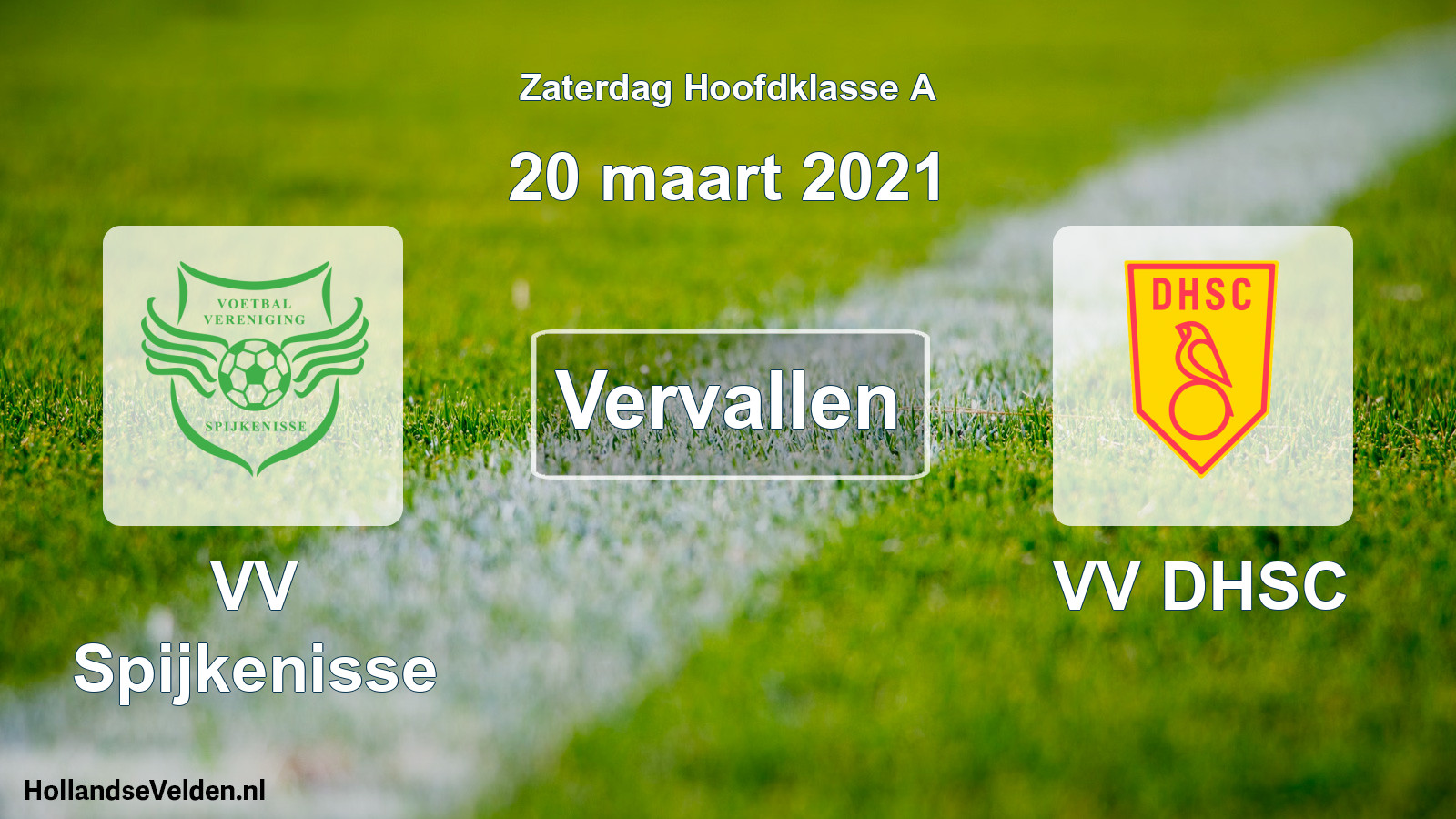 Scheduled Match: VV Spijkenisse - VV DHSC (20 March 2021)