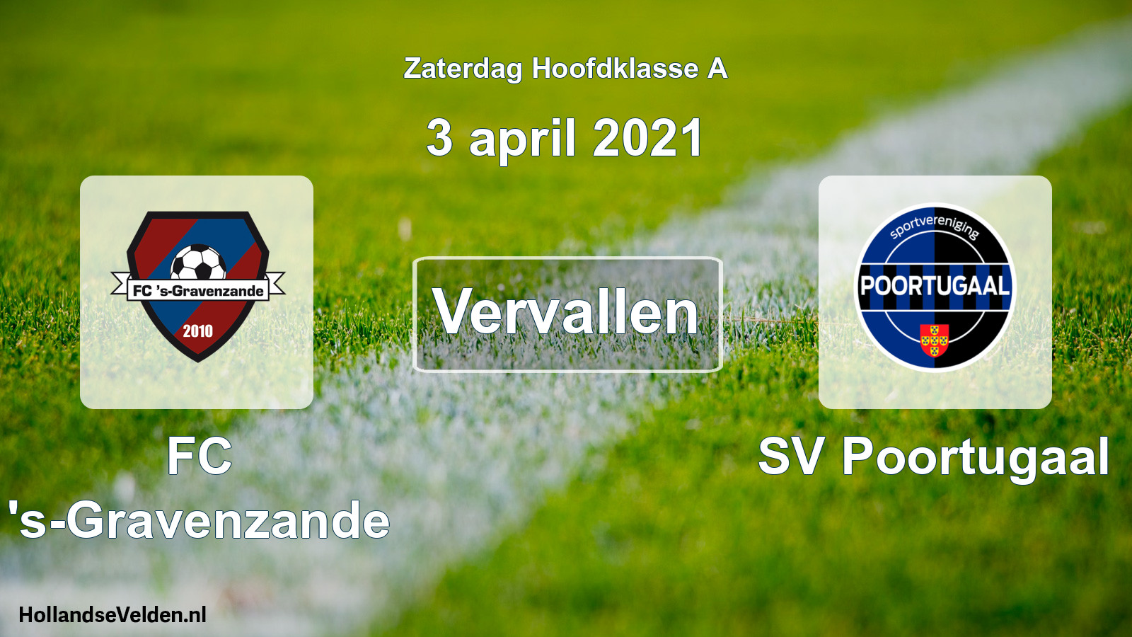 Scheduled Match: FC 's-Gravenzande - SV Poortugaal (3 April 2021)