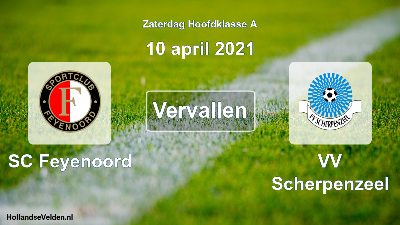 Scheduled Match: SC Feyenoord - VV Scherpenzeel (10 April 2021)