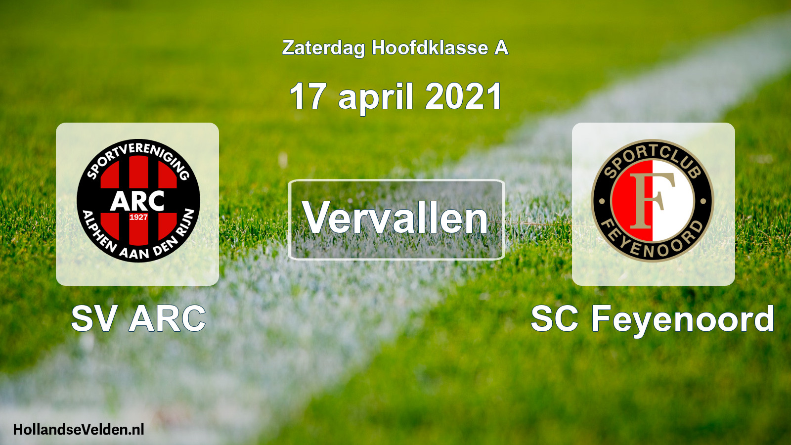Scheduled Match: SV ARC - SC Feyenoord (17 April 2021)