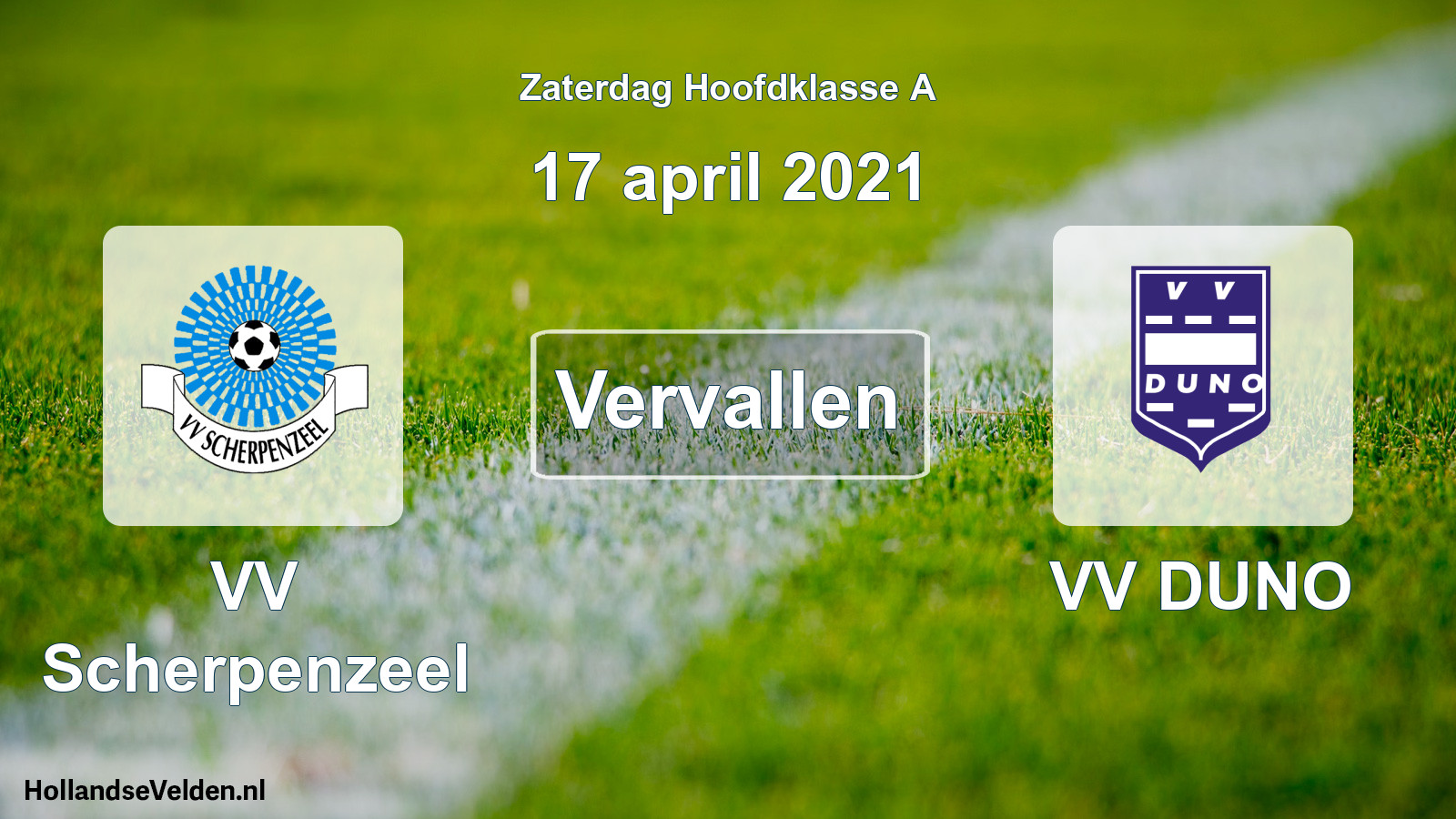 Scheduled Match: VV Scherpenzeel - VV DUNO (17 April 2021)
