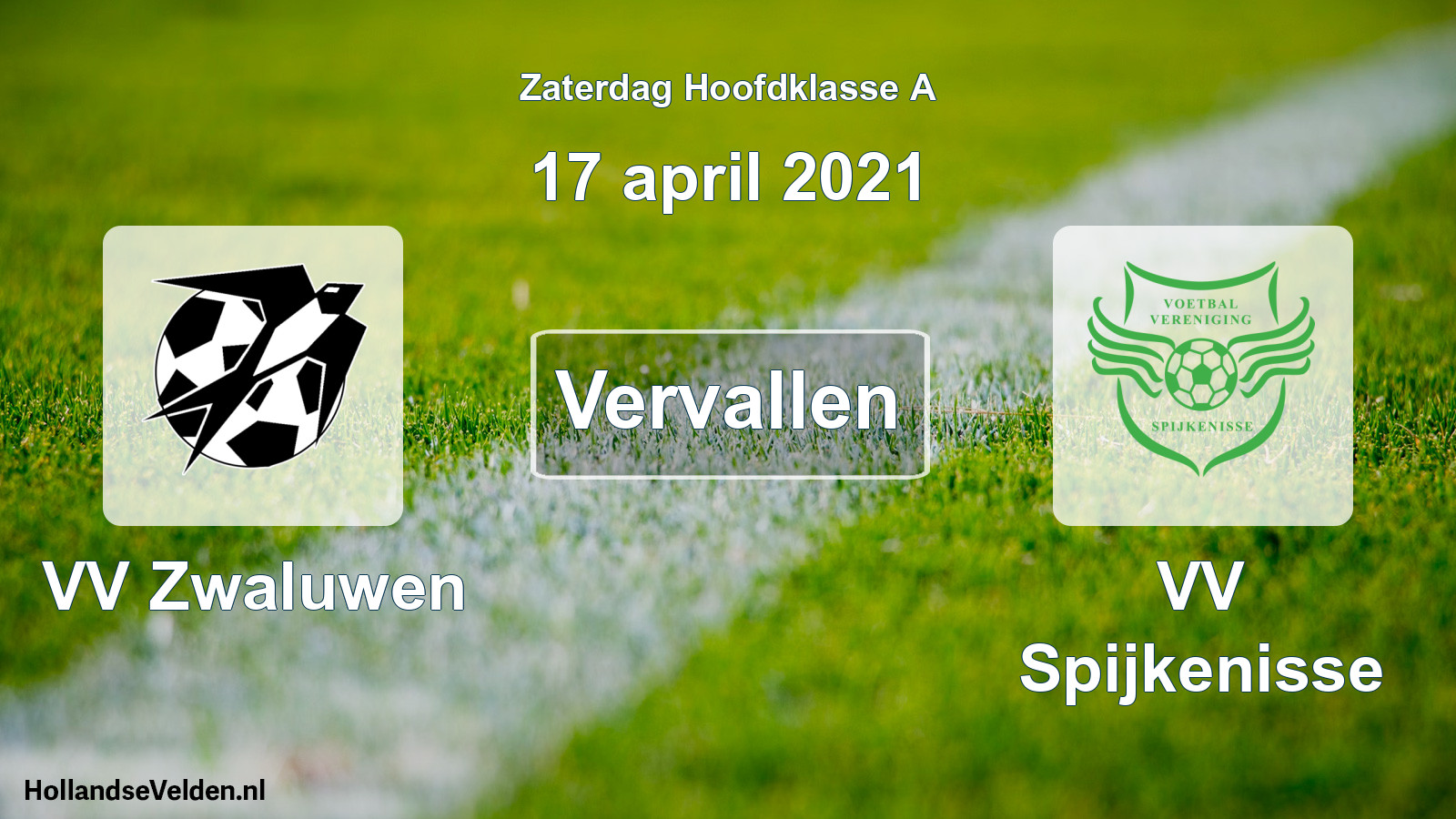 Scheduled Match: VV Zwaluwen - VV Spijkenisse (17 April 2021)