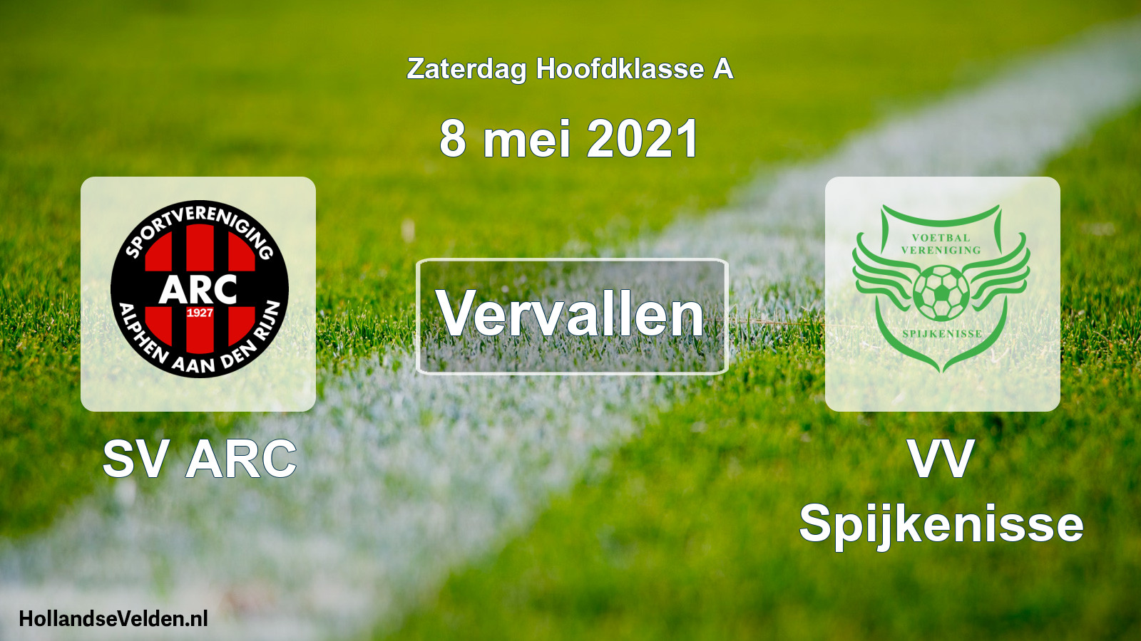 Scheduled Match: SV ARC - VV Spijkenisse (8 May 2021)