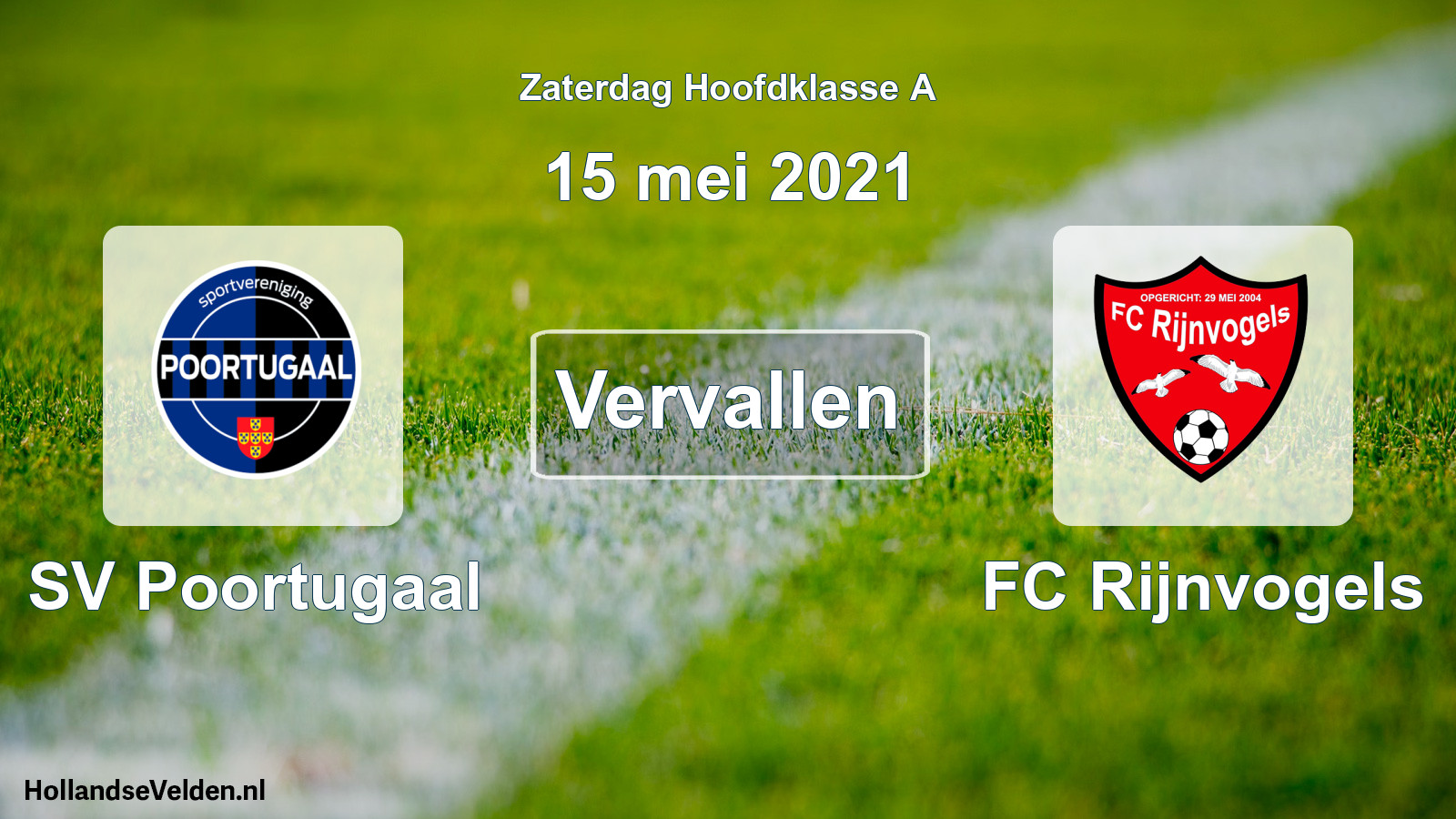 Scheduled Match: SV Poortugaal - FC Rijnvogels (15 May 2021)