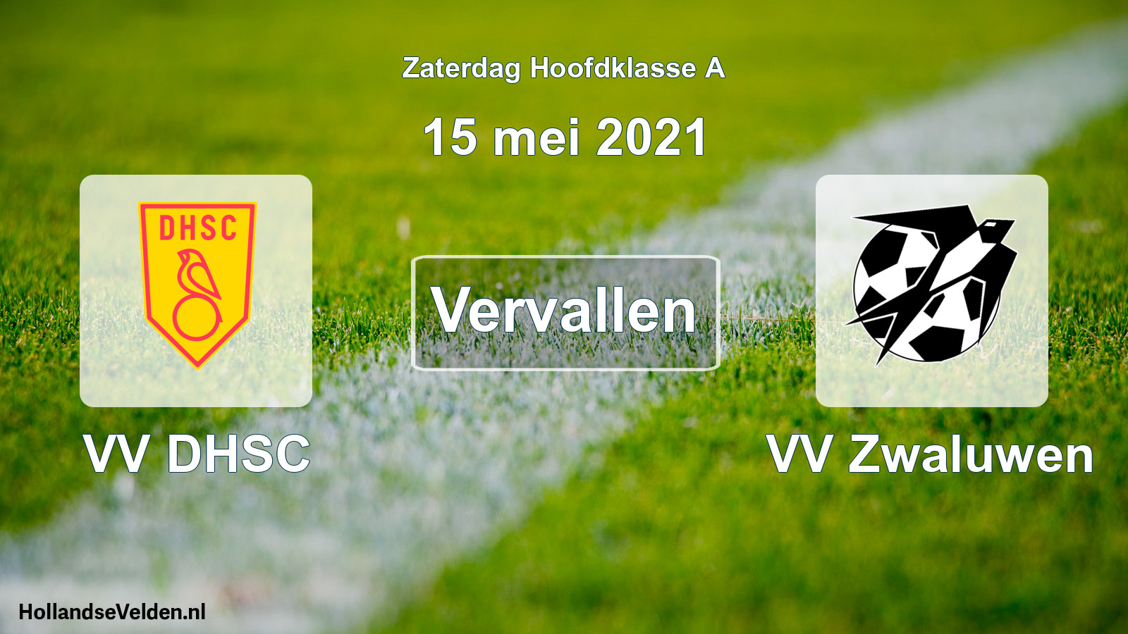 Scheduled Match: VV DHSC - VV Zwaluwen (15 May 2021)