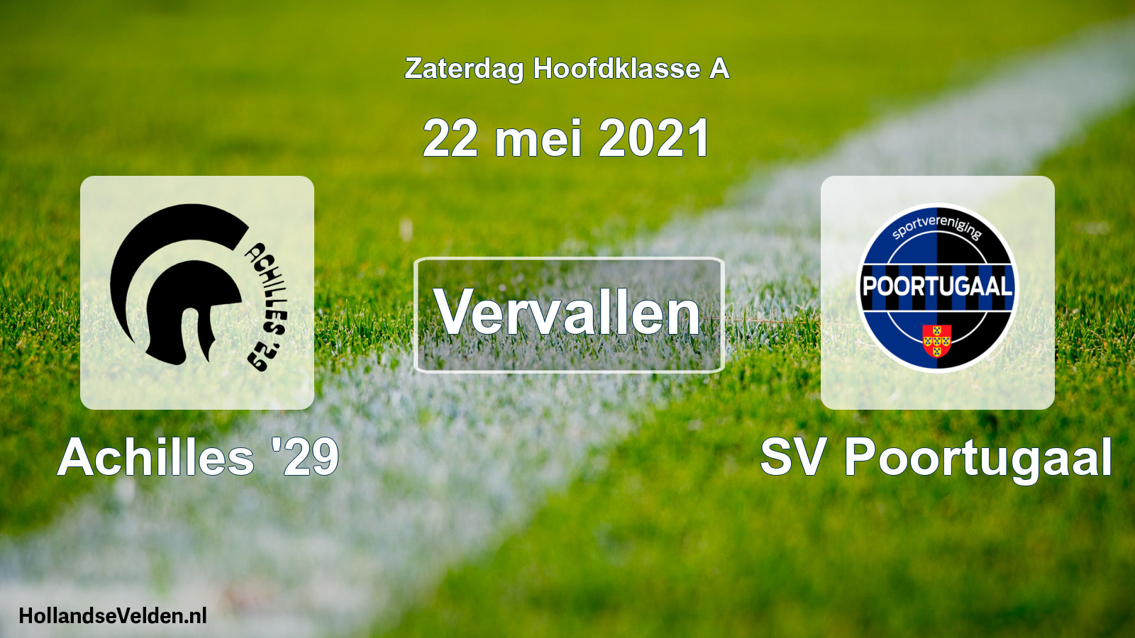Scheduled Match: Achilles '29 - SV Poortugaal (22 May 2021)