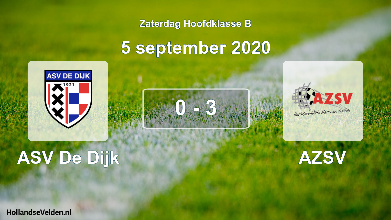 Total number of matches played: ASV De Dijk - AZSV 0 - 3 (5 September 2020)