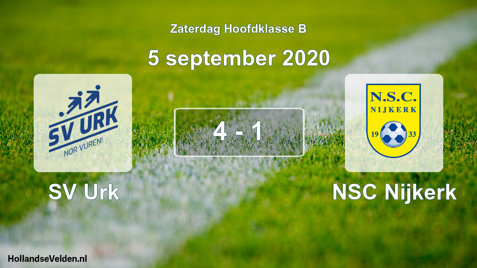 Total number of matches played: SV Urk - NSC Nijkerk 4 - 1 (5 September 2020)