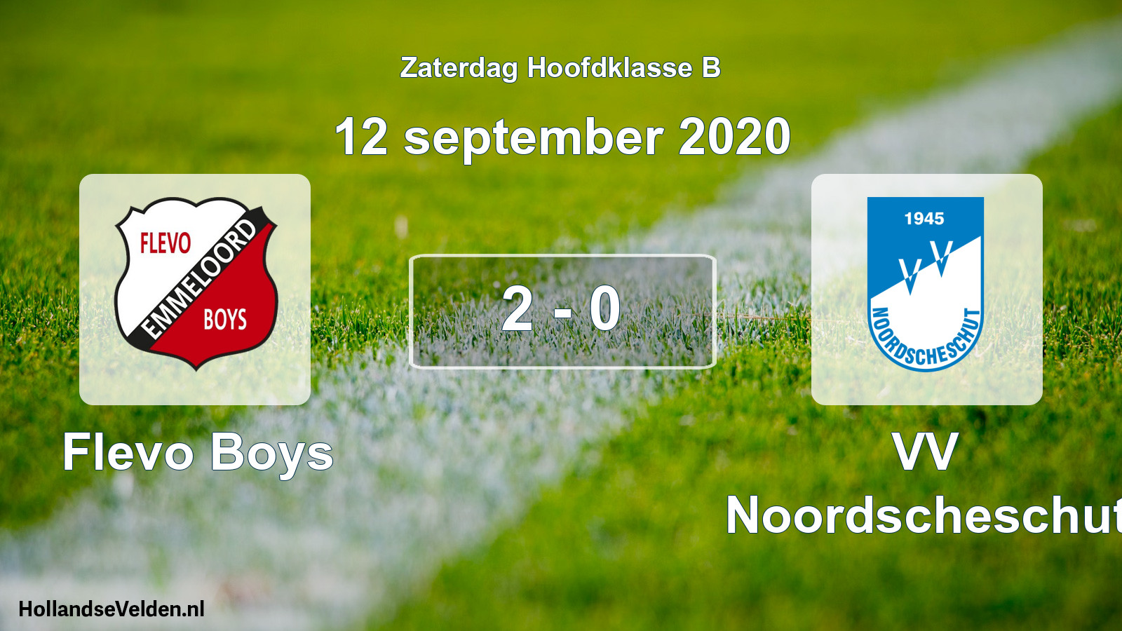 Total number of matches played: Flevo Boys - VV Noordscheschut 2 - 0 (12 September 2020)