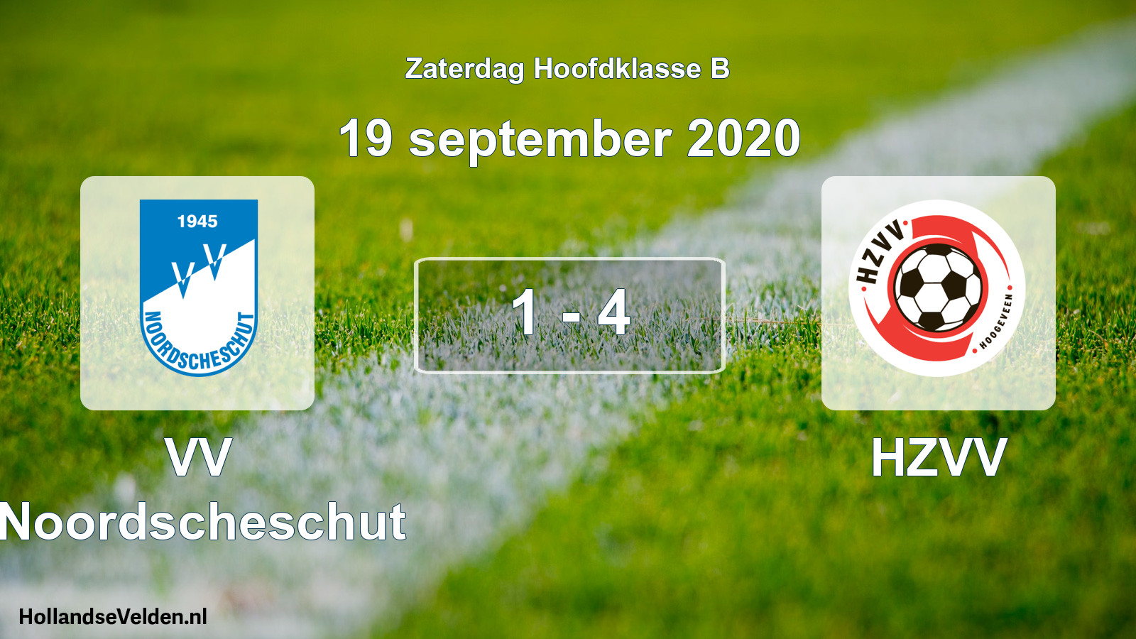 Total number of matches played: VV Noordscheschut - HZVV 1 - 4 (19 September 2020)