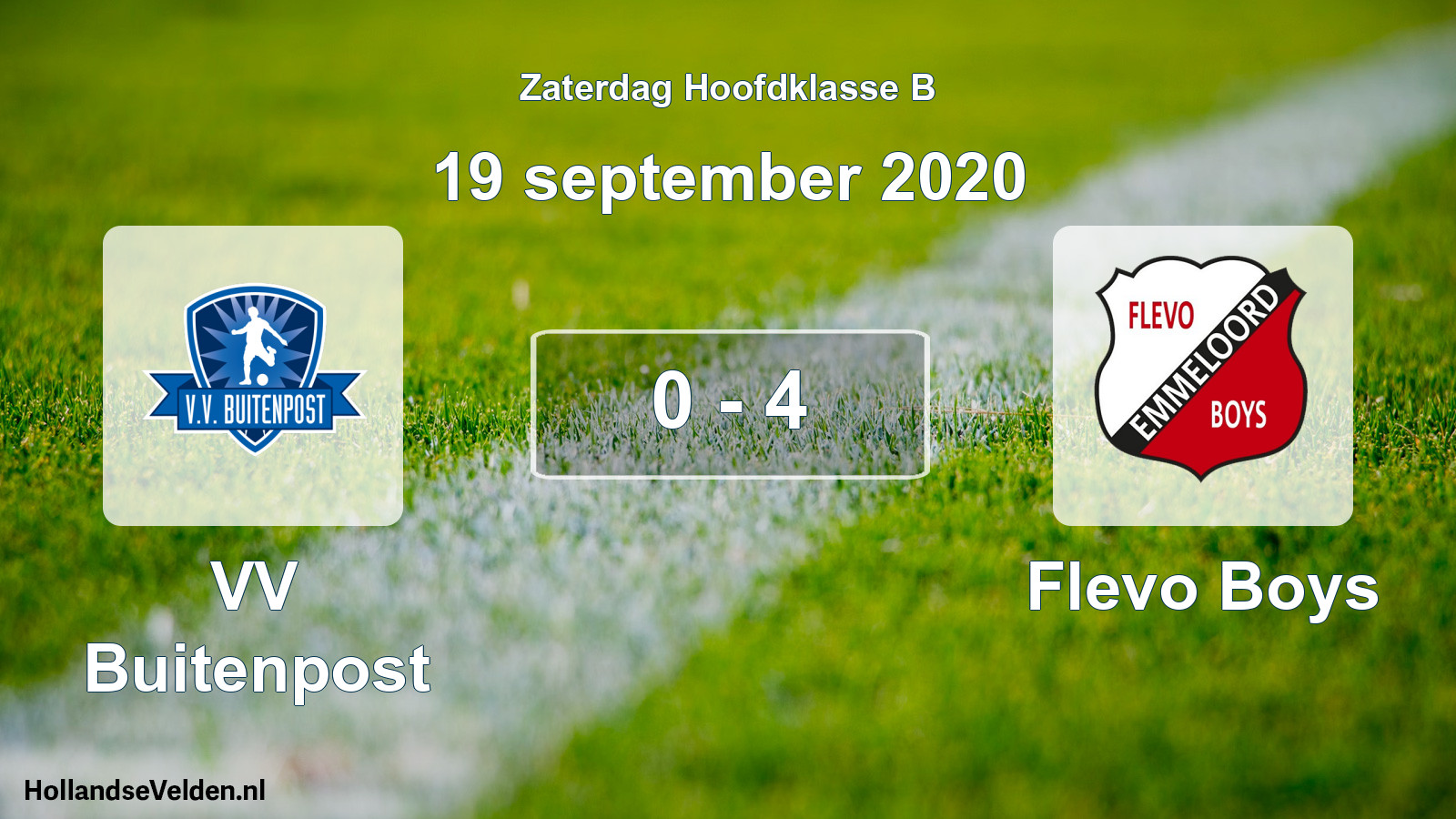 Total number of matches played: VV Buitenpost - Flevo Boys 0 - 4 (19 September 2020)