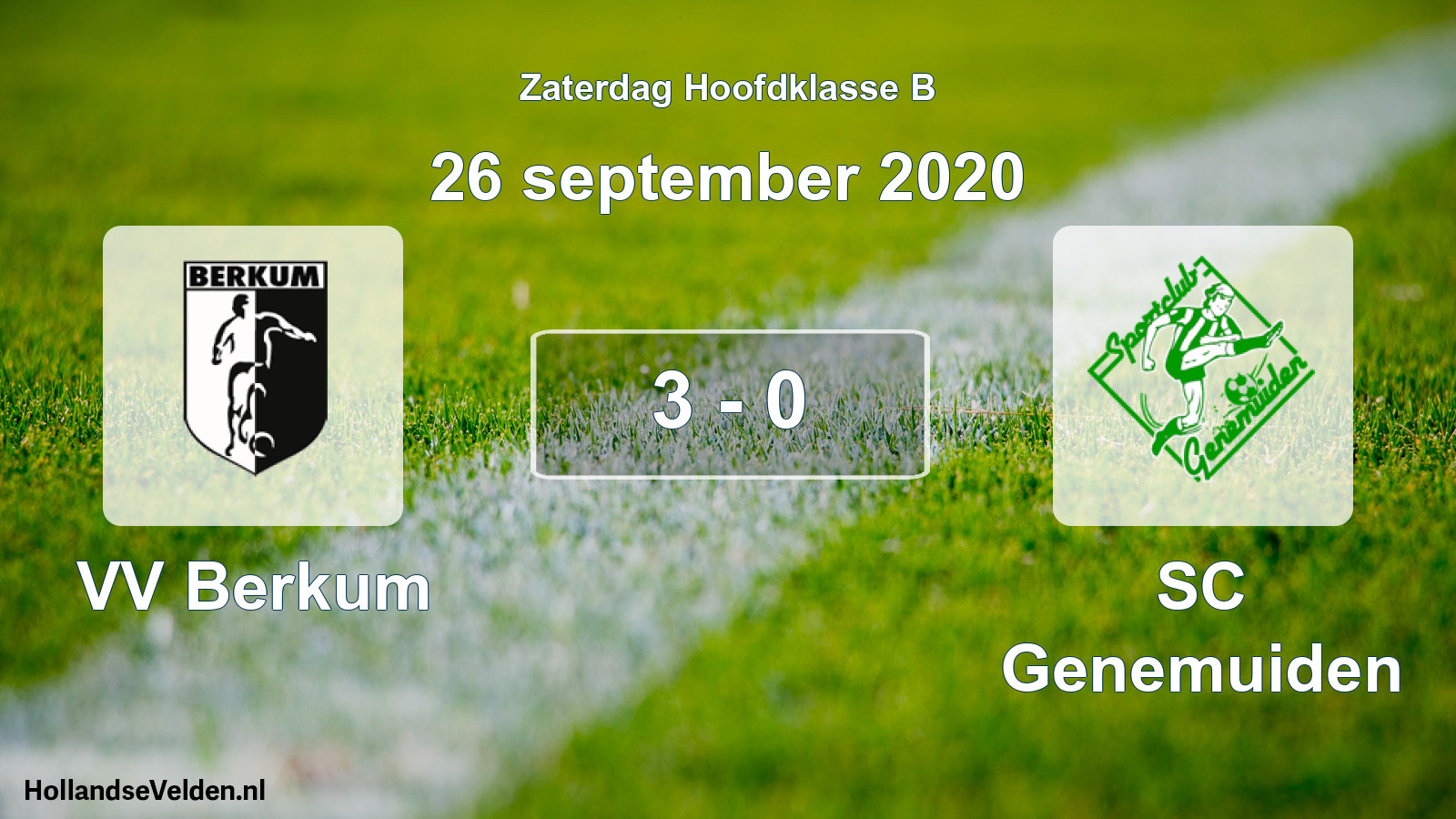 Total number of matches played: VV Berkum - SC Genemuiden 3 - 0 (26 September 2020)