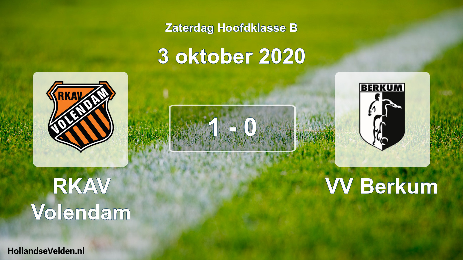 Total number of matches played: RKAV Volendam - VV Berkum 1 - 0 (3 October 2020)