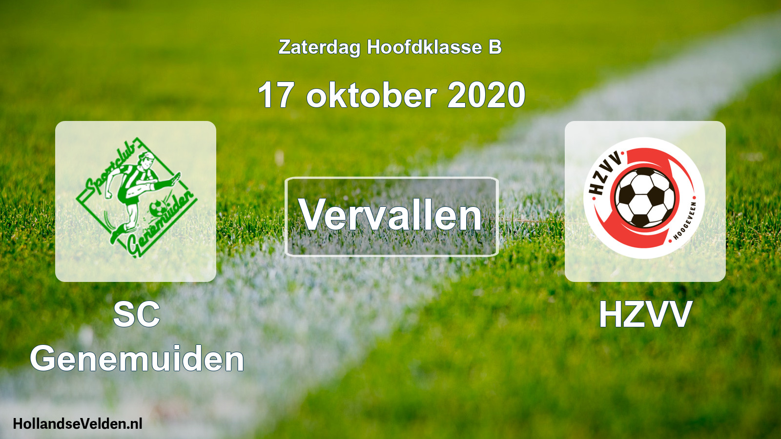 Scheduled Match: SC Genemuiden - HZVV (17 October 2020)