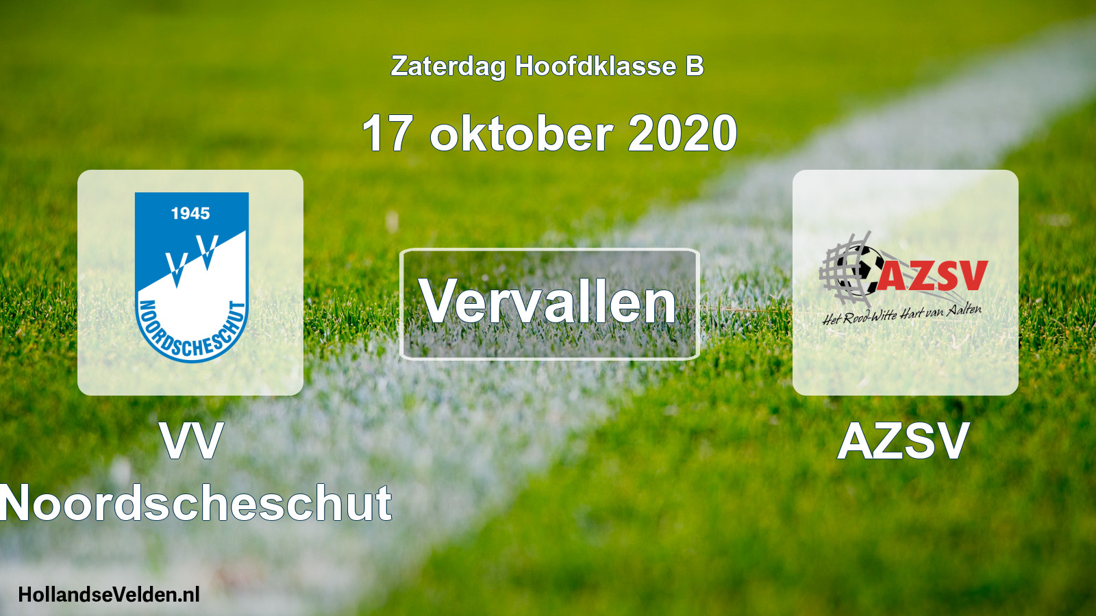 Scheduled Match: VV Noordscheschut - AZSV (17 October 2020)