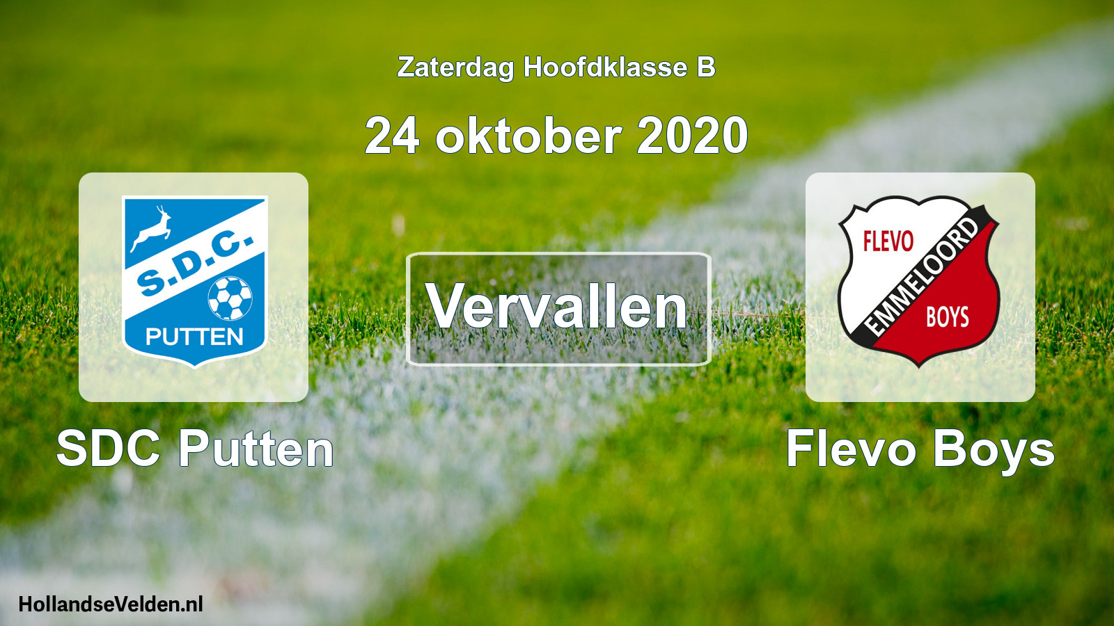 Scheduled Match: SDC Putten - Flevo Boys (24 October 2020)