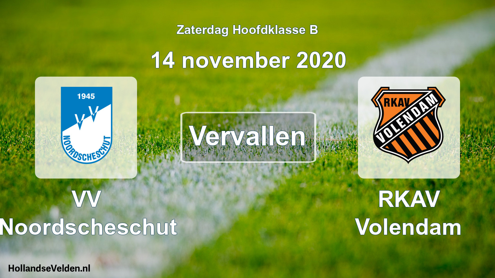 Scheduled Match: VV Noordscheschut - RKAV Volendam (14 November 2020)