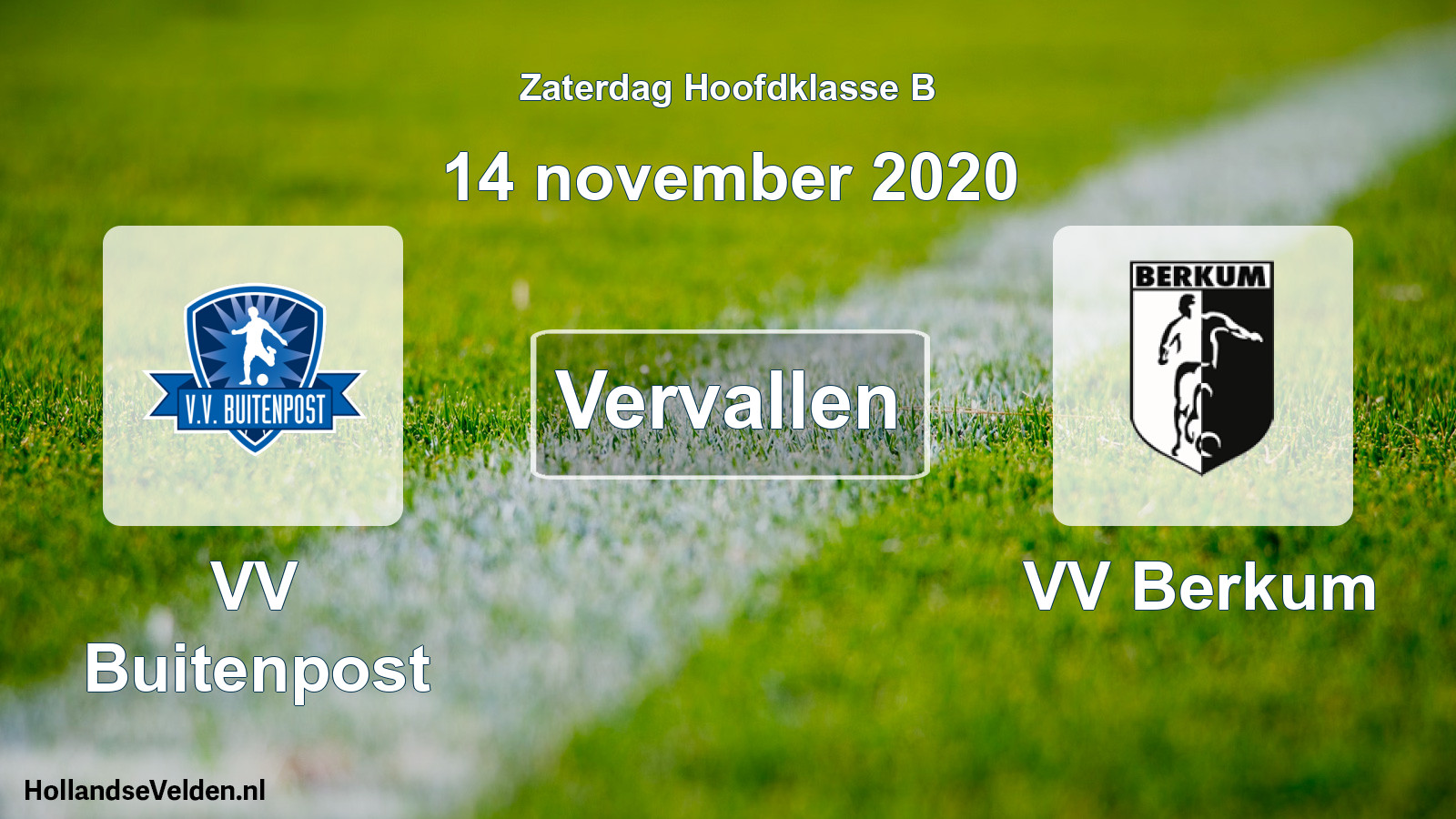 Scheduled Match: VV Buitenpost - VV Berkum (14 November 2020)