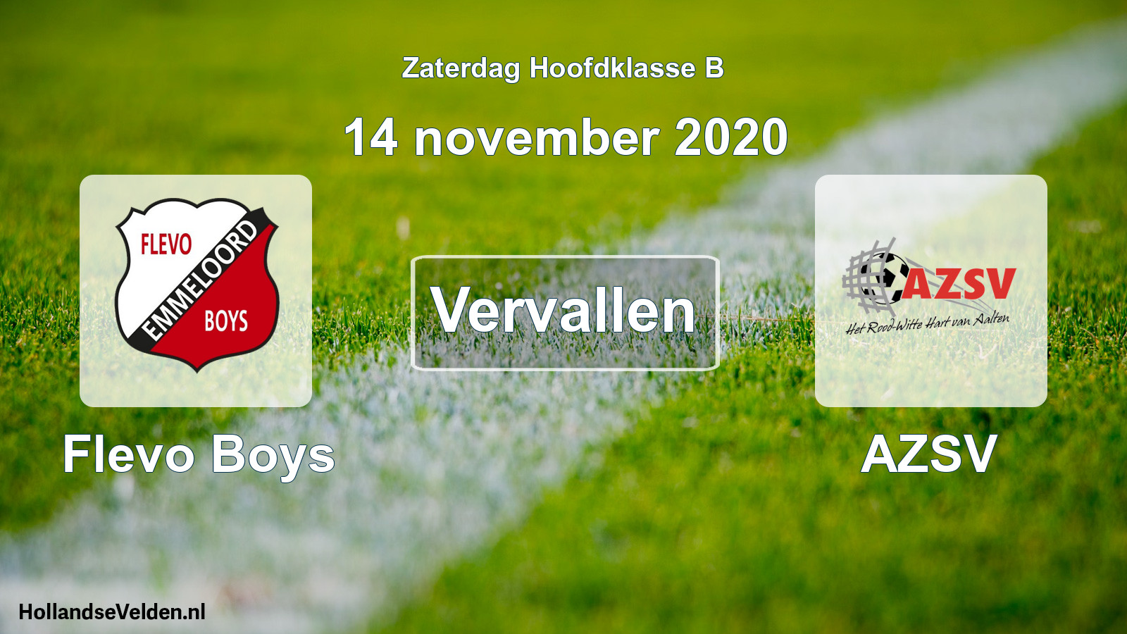Scheduled Match: Flevo Boys - AZSV (14 November 2020)