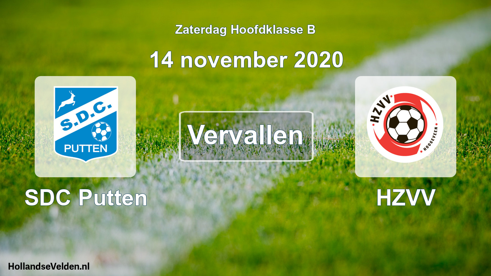 Scheduled Match: SDC Putten - HZVV (14 November 2020)