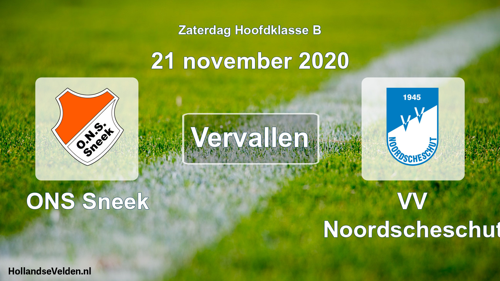 Scheduled Match: ONS Sneek - VV Noordscheschut (21 November 2020)