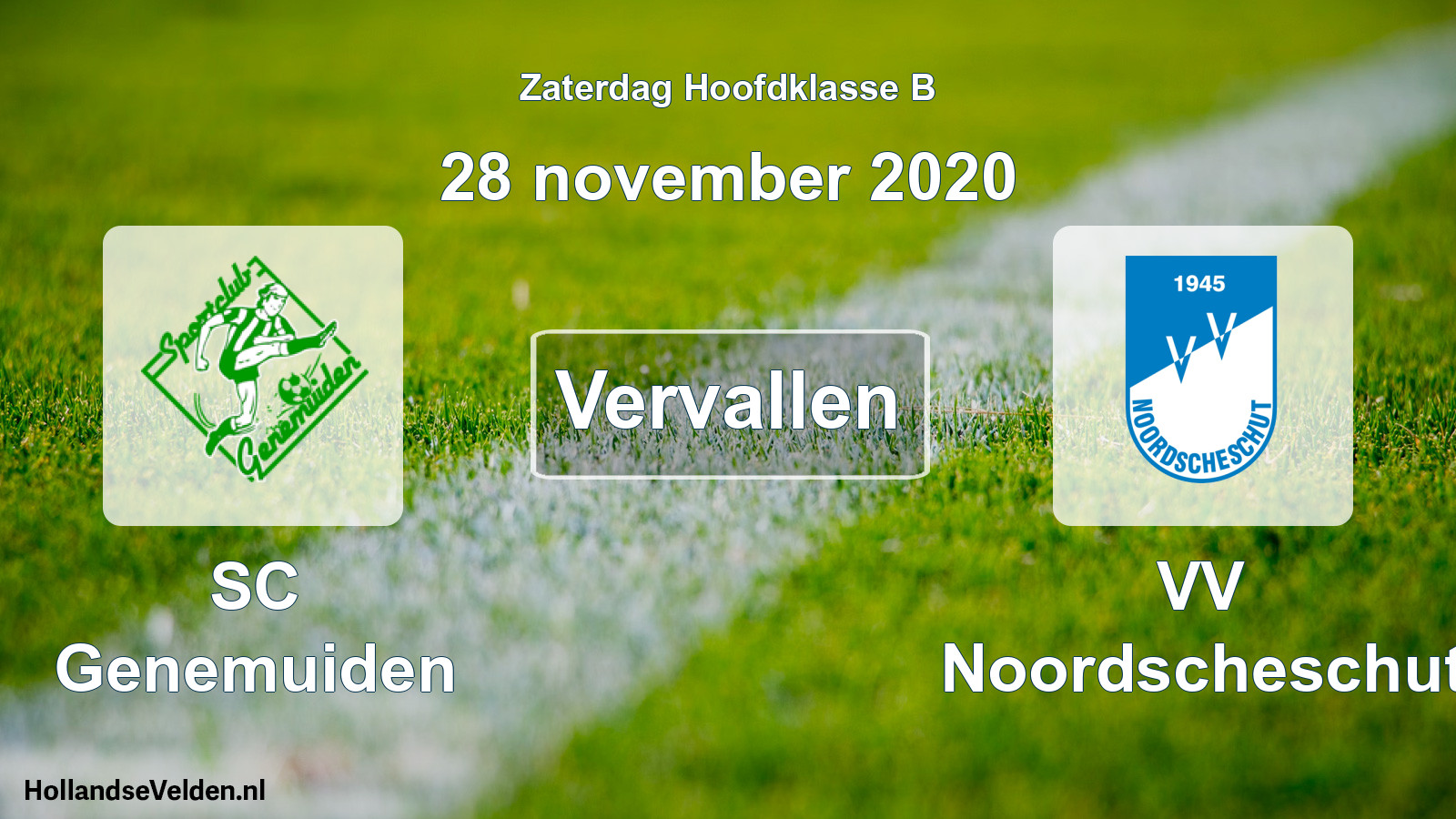 Scheduled Match: SC Genemuiden - VV Noordscheschut (28 November 2020)