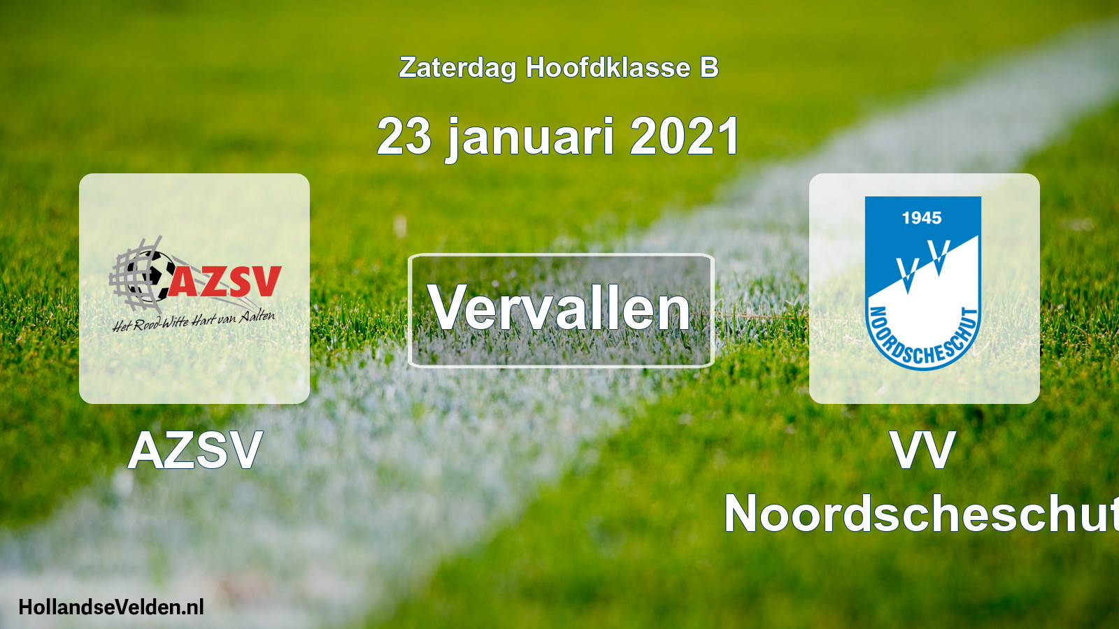Scheduled Match: AZSV - VV Noordscheschut (23 January 2021)