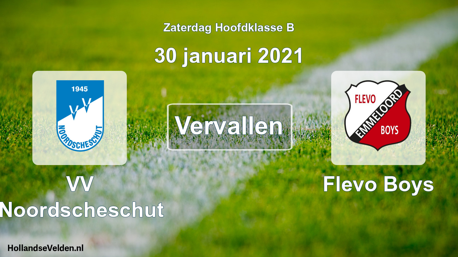 Scheduled Match: VV Noordscheschut - Flevo Boys (30 January 2021)