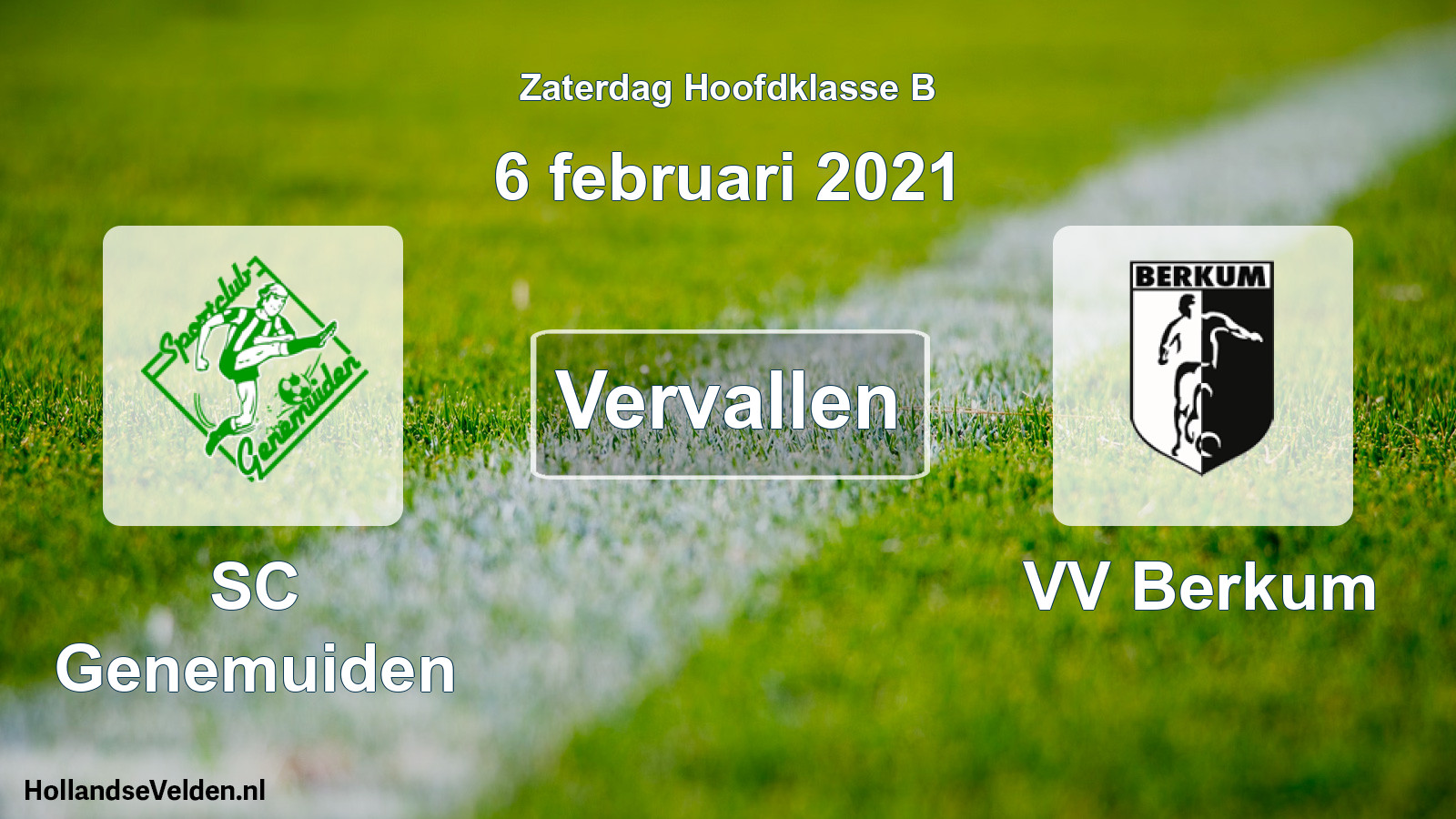Scheduled Match: SC Genemuiden - VV Berkum (6 February 2021)