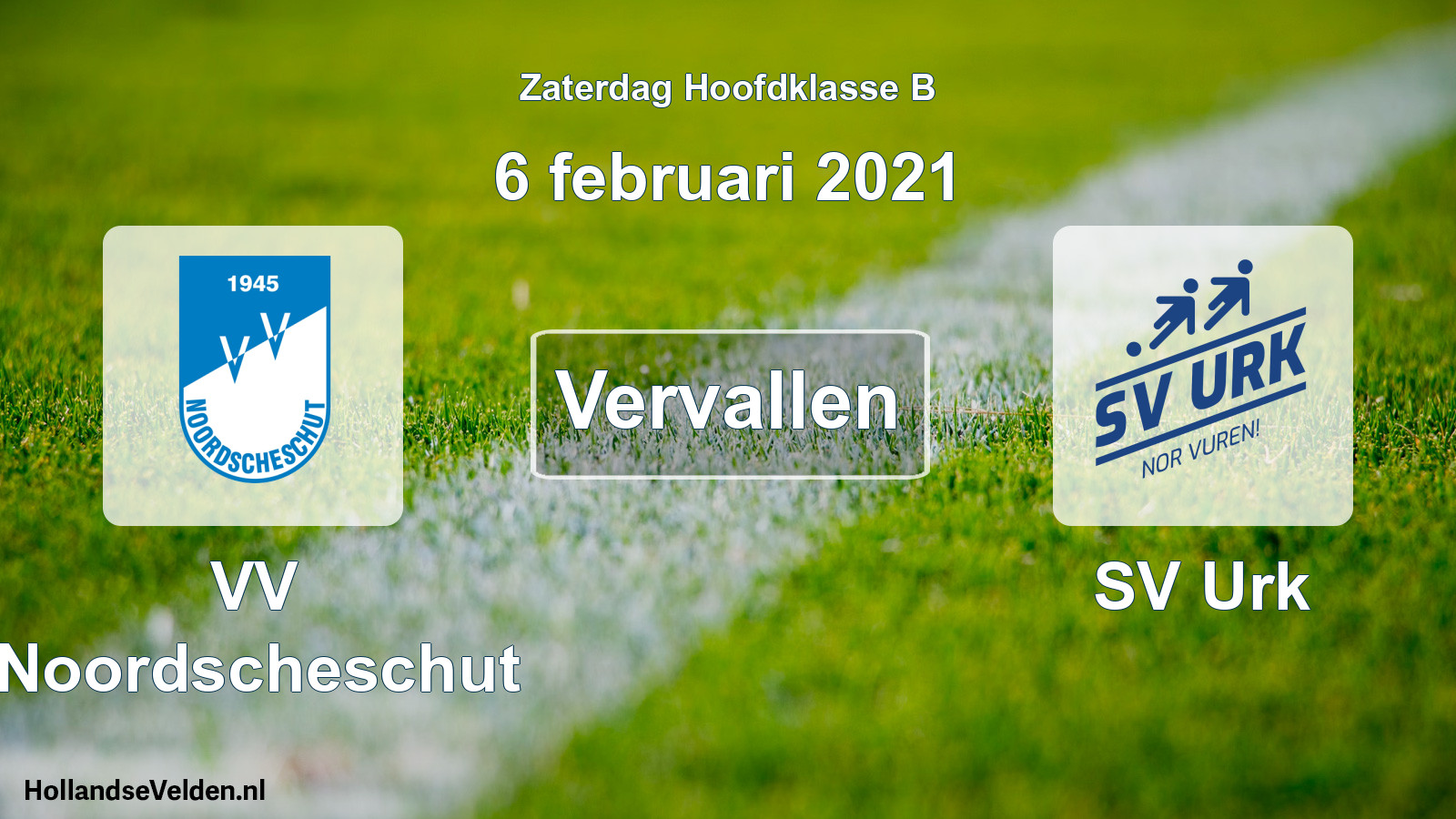 Scheduled Match: VV Noordscheschut - SV Urk (6 February 2021)