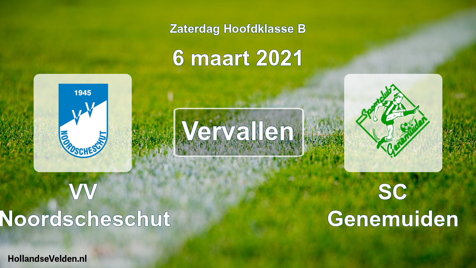 Scheduled Match: VV Noordscheschut - SC Genemuiden (6 March 2021)